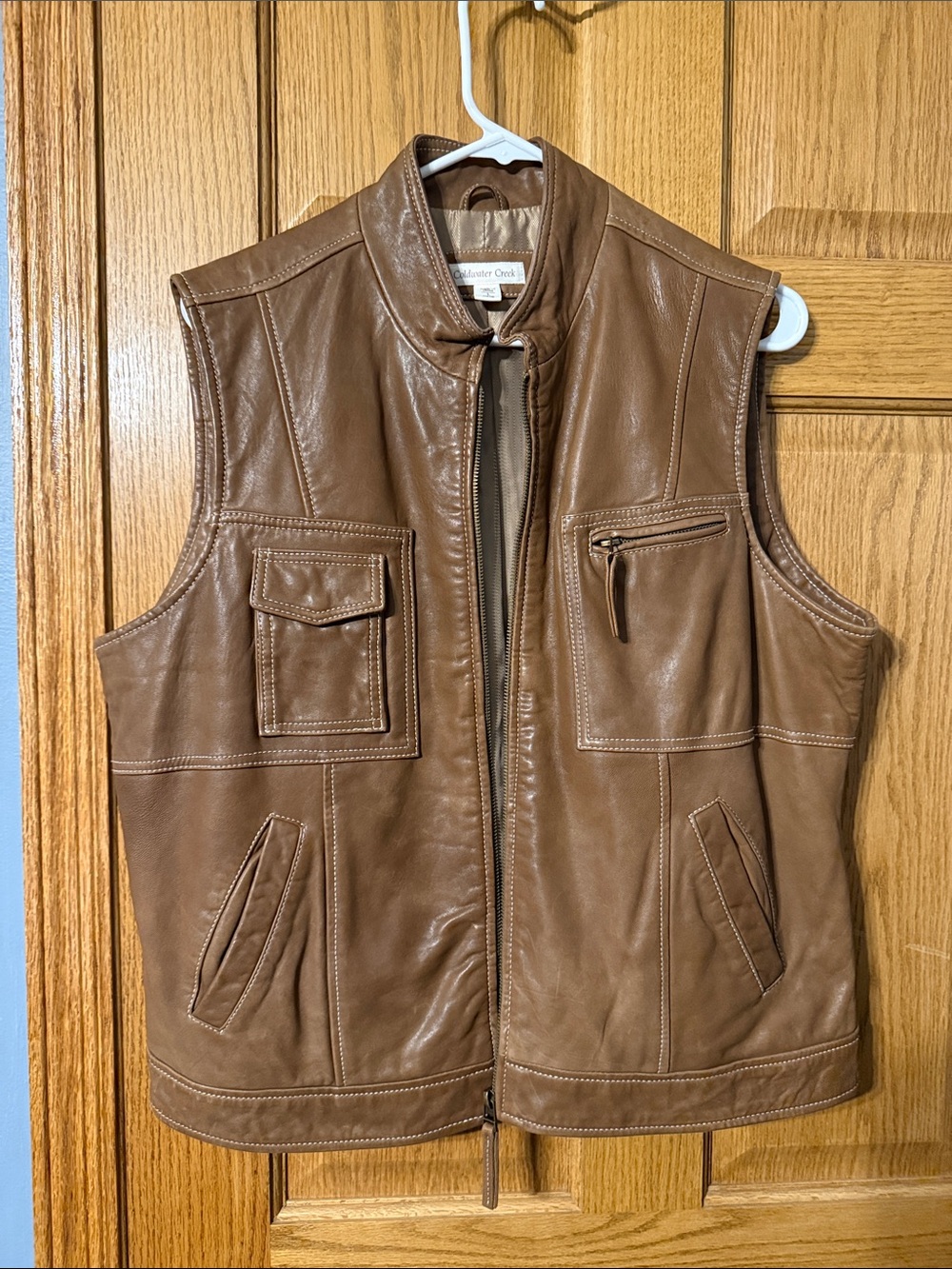 Vintage Coldwater Creek Genuine Leather Vest